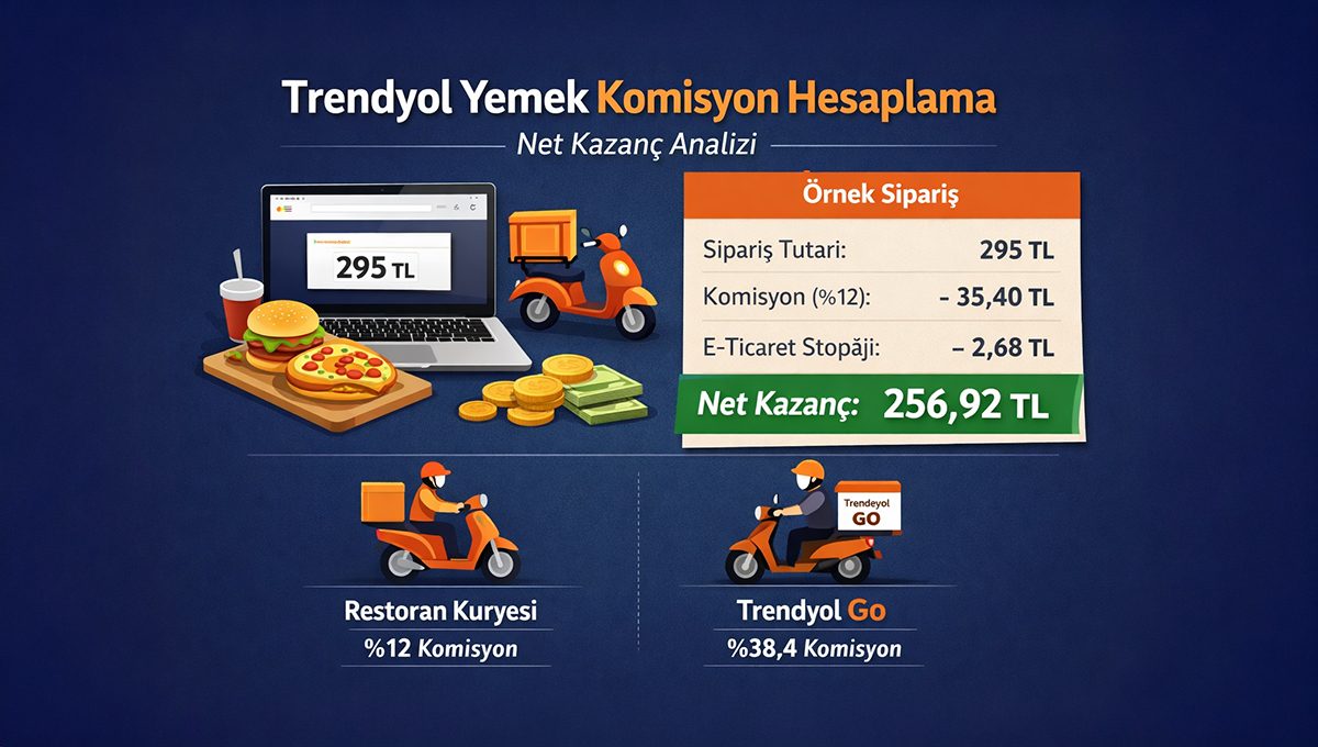 Trendyol Yemek Komisyon Hesaplama: Gerçek Kesintiler ve Net Kazanç Analizi